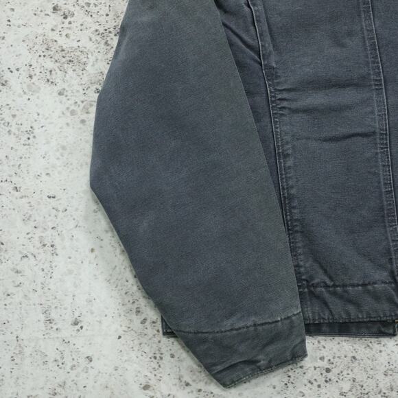 Vintage Carhartt WOMENS WJ097 PTL FADED Grey Detroit Jacket Sherpa Size Large - Picture 10 of 15